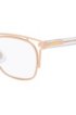 Bi-colour metal frame optical glasses with clear temples, Gold