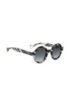 Round sunglasses in Havana-effect acetate, Patterned