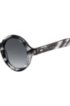 Round sunglasses in Havana-effect acetate, Patterned