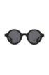 Round sunglasses in black acetate, Black