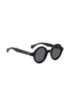Round sunglasses in black acetate, Black