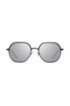 Lightweight sunglasses in titanium with mirrored lenses, Silver