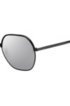 Lightweight sunglasses in titanium with mirrored lenses, Silver