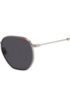 Dark-lens sunglasses in lightweight metal with flexible temples, Black