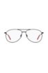 Double-bridge optical glasses with red-acetate end tips, Black