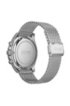 Stainless-steel chronograph watch with rotating bezel and mesh bracelet, Silver