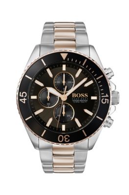 BOSS - Two-tone chronograph watch with 