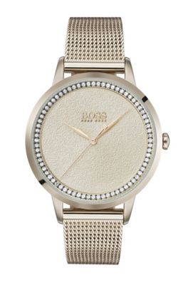 hugo boss gold plated watch