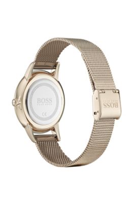 hugo boss gold plated watch