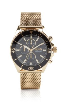 hugo boss gold chronograph watch