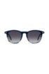 Sunglasses in blue-horn acetate with tubular metal temples, Dark Blue