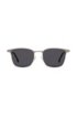 Vintage-inspired sunglasses in matte steel with tubular temples, Dark Grey