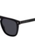 Flat-top sunglasses in black acetate with hardware inserts, Black