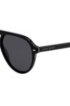 Sunglasses in black acetate with hardware inserts, Black