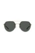 Double-bridge gold-tone sunglasses with tubular temples, Gold