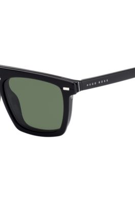 BOSS - Clip-on sun lenses in black acetate