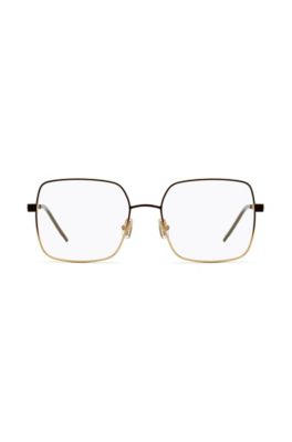 Optical frames in steel with shaded effects, Brown