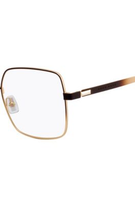 Optical frames in steel with shaded effects, Brown
