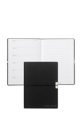 BOSS - A6 notepad with black textured 