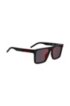 Black-acetate sunglasses with cut logo, Black