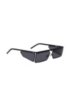 Rectangular sunglasses in black with tonal spoilers, Black