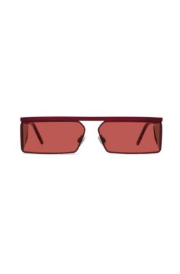 HUGO - Rectangular sunglasses in red 