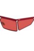 Rectangular sunglasses in red with tonal spoilers, Red