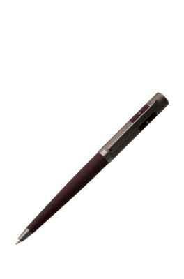 Ballpoint pen with rubberised burgundy 