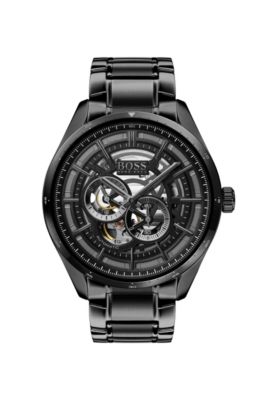 hugo boss signature skeleton watch