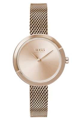 hugo boss ladies rose gold watch