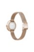 Carnation-gold-plated watch with slender mesh bracelet, Gold