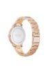 Carnation-gold-plated watch with link bracelet, Gold