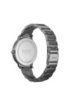 Grey-plated watch with grey dial and link bracelet, Black