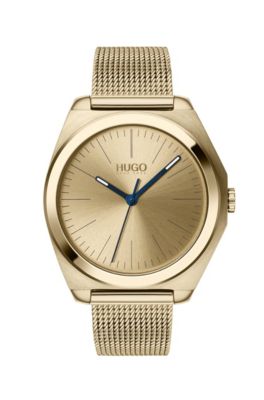 hugo boss gold plated watch