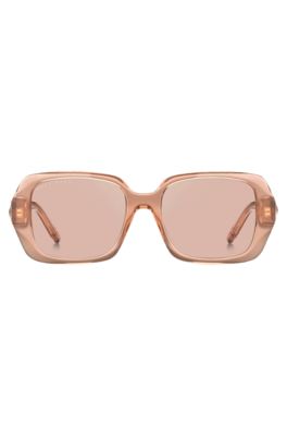 Nude-acetate sunglasses with signature hardware, Pink