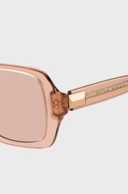 Nude-acetate sunglasses with signature hardware, Pink