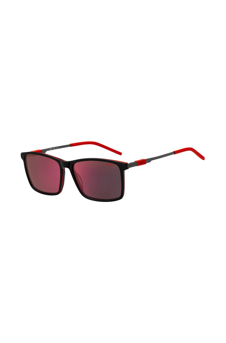 hugoboss.com | Hybrid-Sonnenbrille in Schwarz und Rot