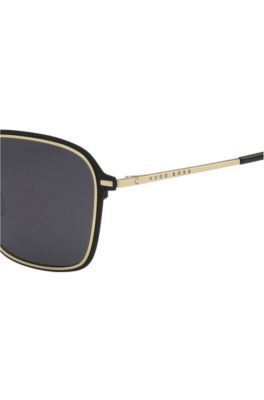 hugo boss gold frame sunglasses