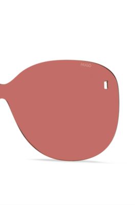 Ronde, roze clip-on glazen met magnetische studs, Assorted-Pre-Pack