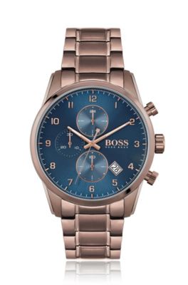 hugo boss blue and gold watch