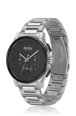 hugo boss black metal strap watch