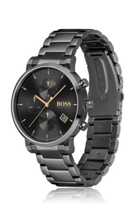 BOSS - Black-plated chronograph watch 