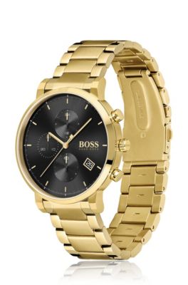 hugo boss watches mens gold