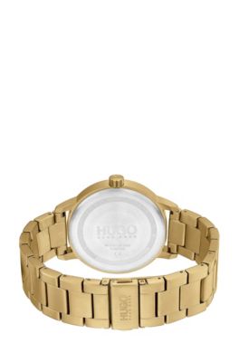 hugo boss governor watch gold