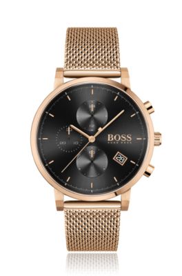 silver and gold boss watch