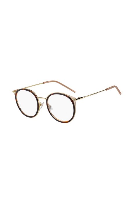 Optical frames in metal and acetate with Havana motif, Assorted-Pre-Pack