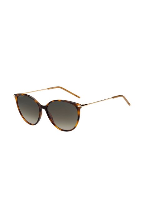 BOSS - Havana-acetate sunglasses with brown shaded lenses