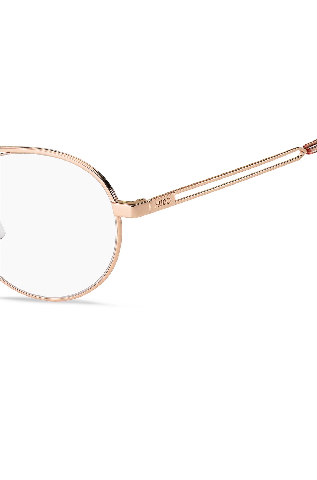 Confusión Altoparlante Contagioso HUGO - Montura para gafas graduadas con acabado en oro rosado y detalles de  horquilla