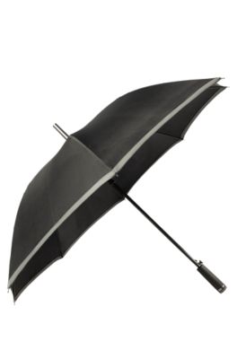 BOSS - Umbrella with contrast canopy edge - Black