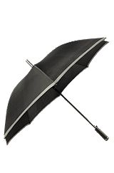 Regenschirm mit kontrastfarbenem Schirmrand, Schwarz